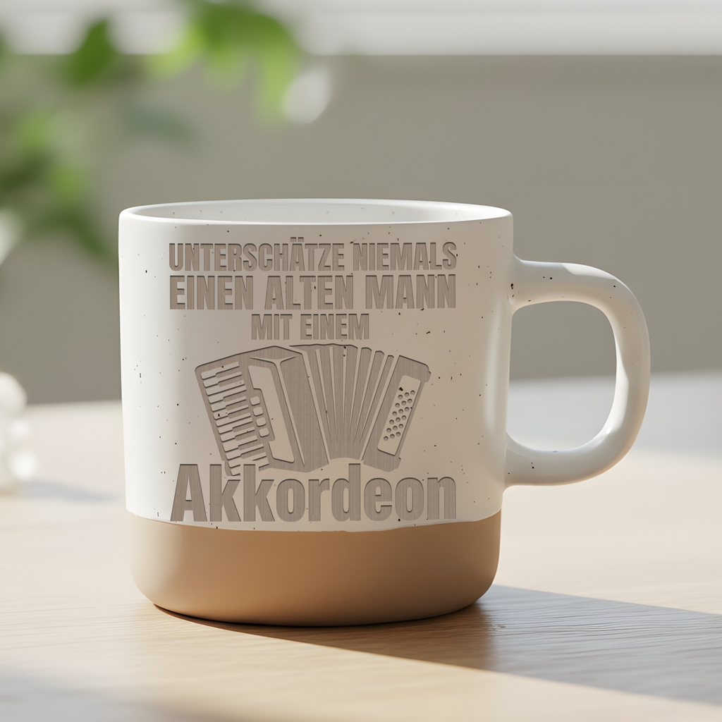 Akkordeon Tasse Lustig Unterschätze niemals einen alten Mann mit Akkor – Bild 6