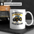 Landwirt Tasse mit Traktor Spruch Landwirtschaft ist Verantw – Weiß [farbe:weiß]