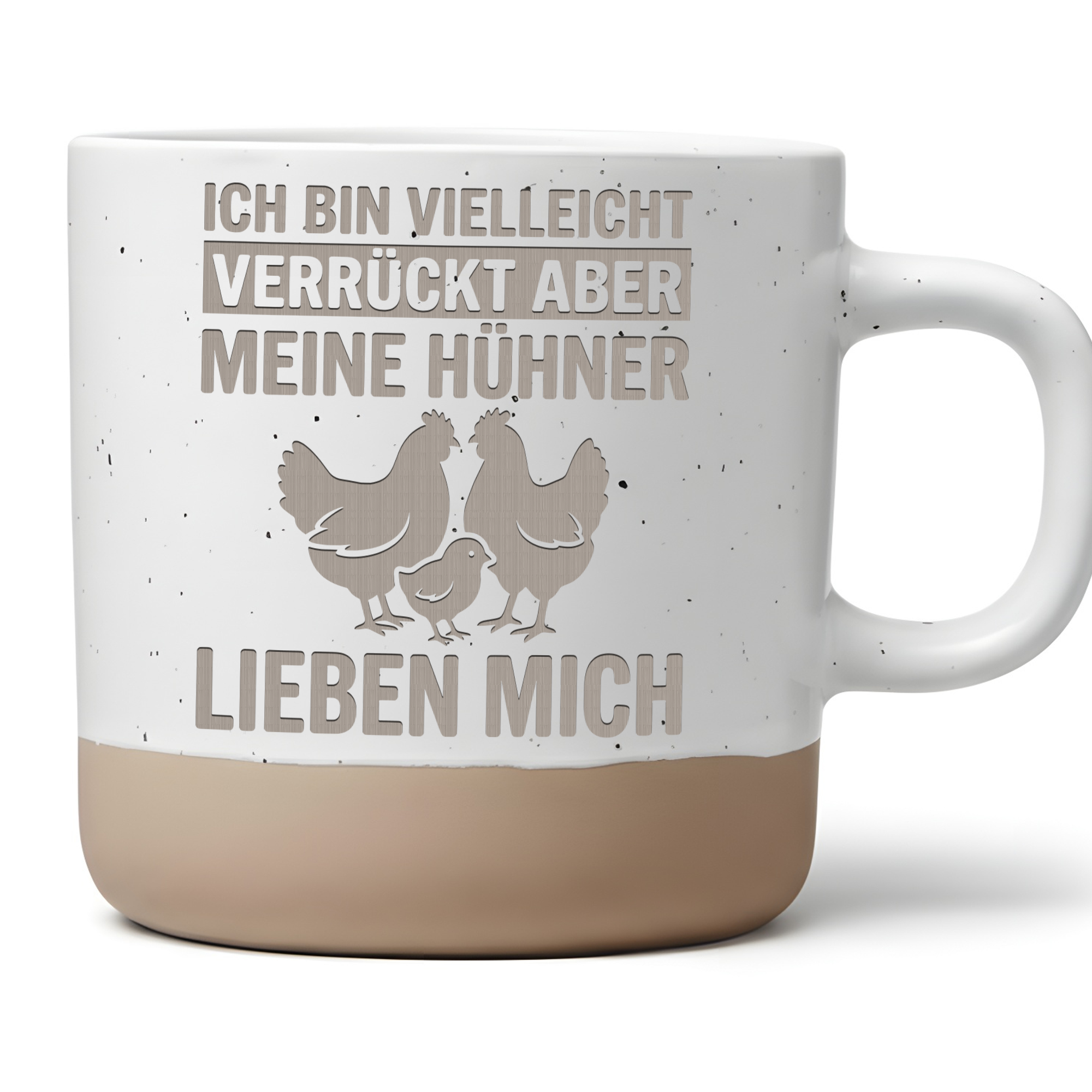 Hühner Tasse Lustig Ich bin vielleicht verrückt aber meine Hühner lieb – Bild 1
