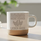 Hühner Tasse Lustig Ich bin vielleicht verrückt aber meine Hühner lieb – Bild 6