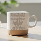 Hühner Tasse Lustig Ich bin vielleicht verrückt aber meine Hühner lieb – Bild 6