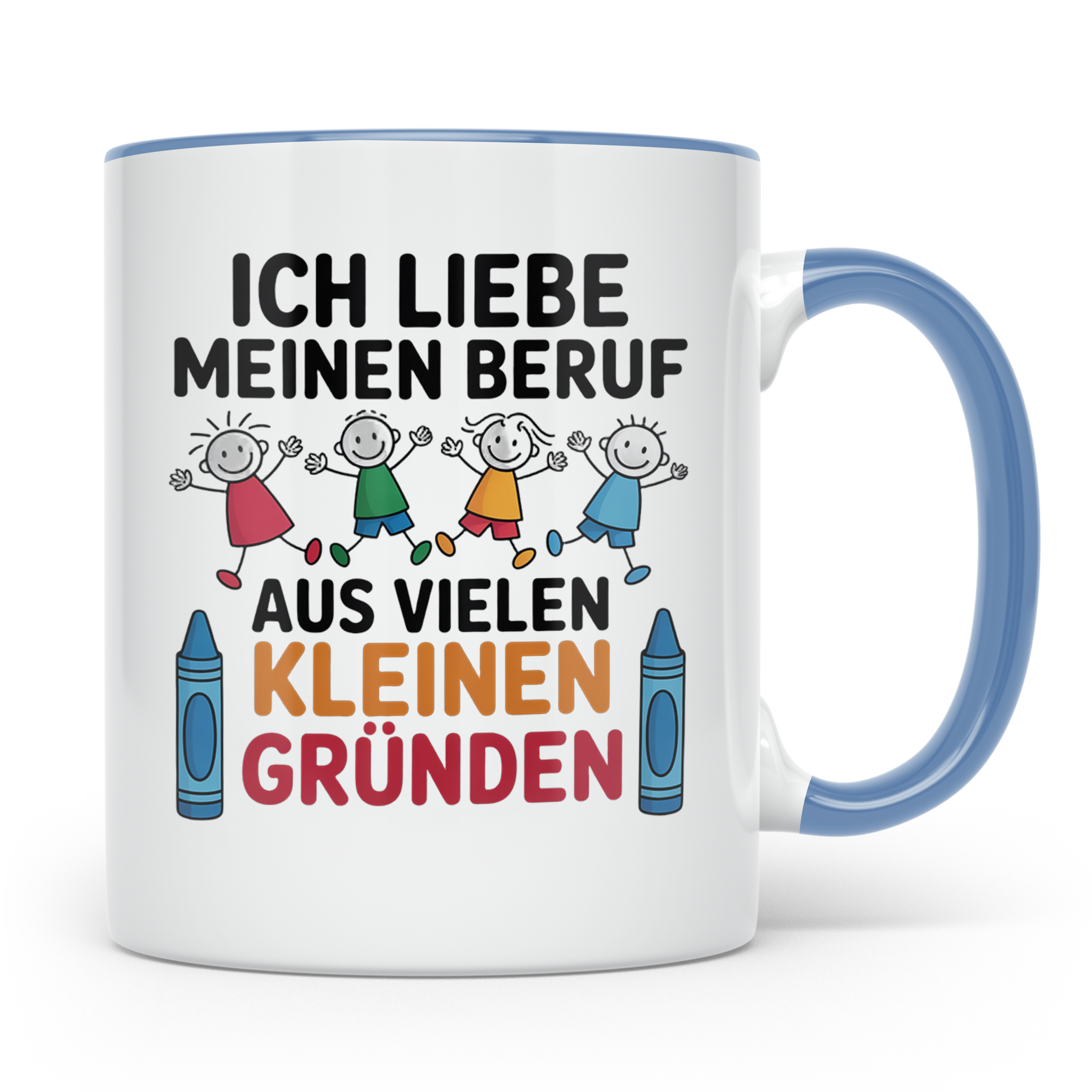 Erzieherin Tasse mit Spruch Ich liebe meinen Beruf Geschenk  – Blau [farbe:blau]