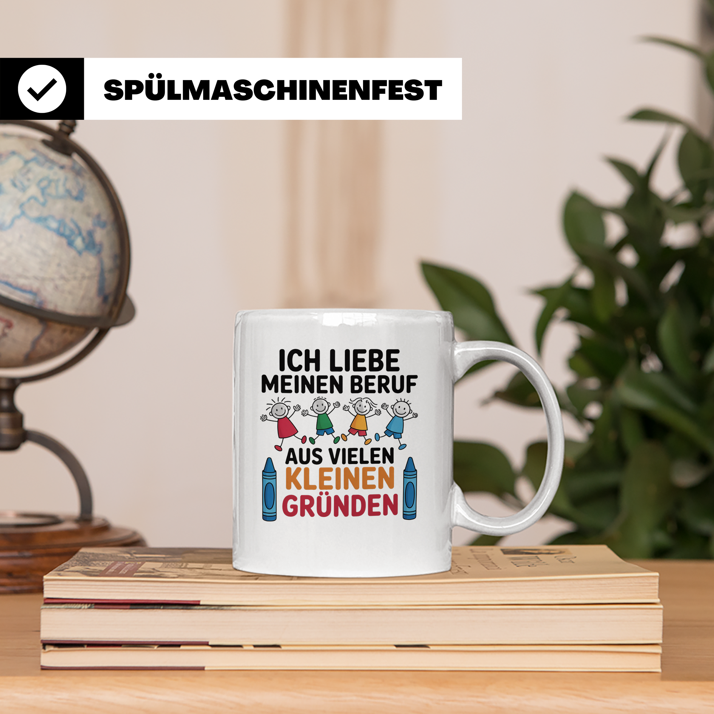Erzieherin Tasse mit Spruch Ich liebe meinen Beruf Geschenk  – Weiß [farbe:weiß]