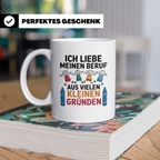 Erzieherin Tasse mit Spruch Ich liebe meinen Beruf Geschenk  – Weiß [farbe:weiß]
