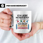 Erzieherin Tasse mit Spruch Ich liebe meinen Beruf Geschenk  – Weiß [farbe:weiß]