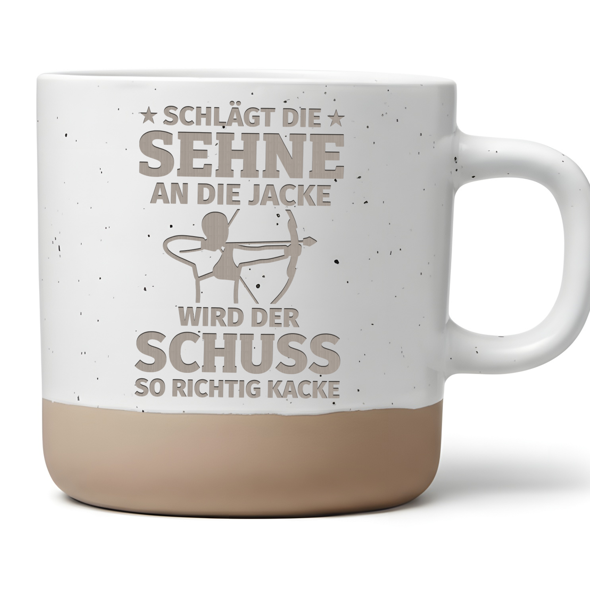 Bogenschießen Tasse Lustig Schlägt die Sehne an die Jacke Geschenk Bog – Bild 1