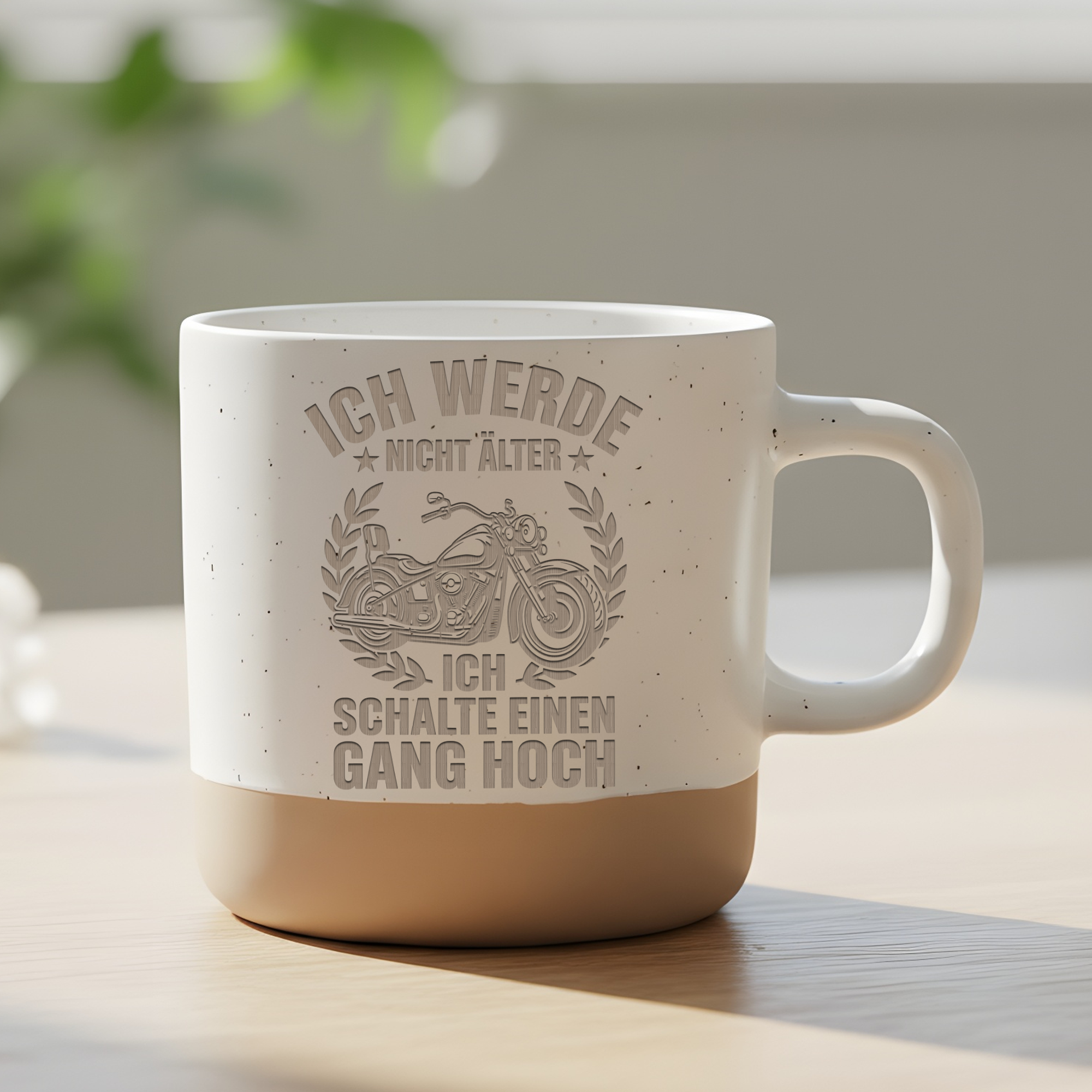 Motorrad Tasse Lustig Ich werde nicht älter schalte einen Gang hoch Ge – Bild 6