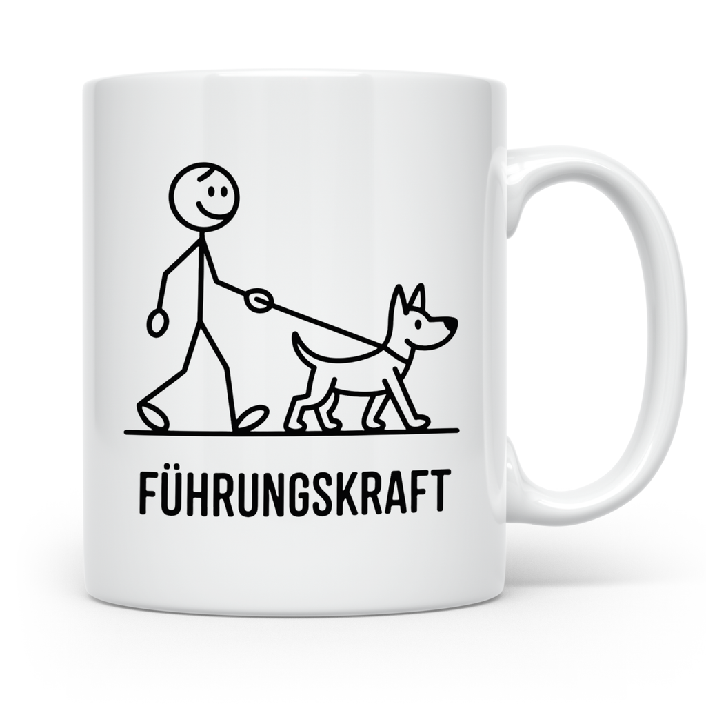 Führungskraft Tasse lustig für Hundebesitzer | Kaffeetasse C – Weiß [farbe:weiß]
