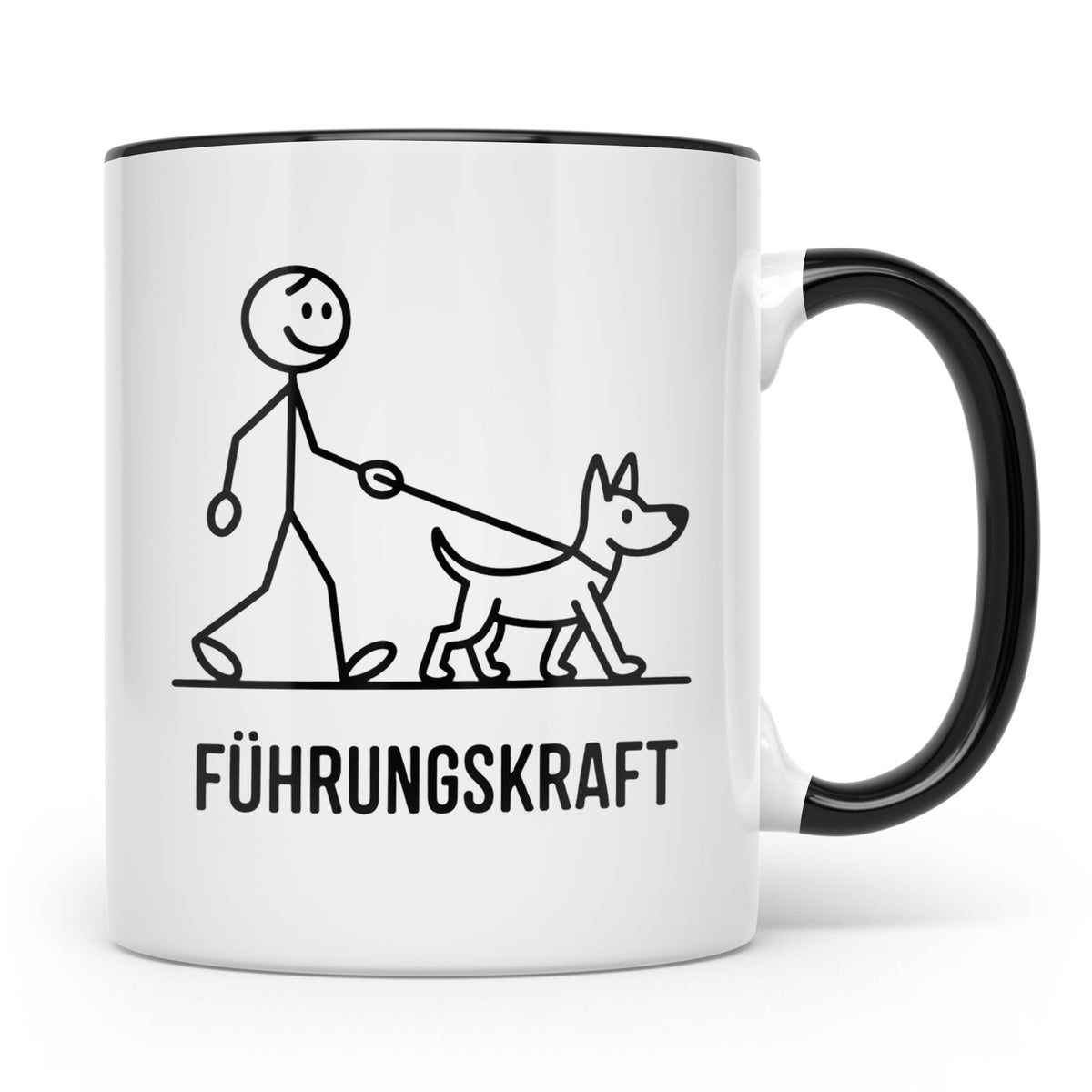 Führungskraft Tasse lustig für Hundebesitzer | Kaffeetasse C – Schwarz [farbe:schwarz]