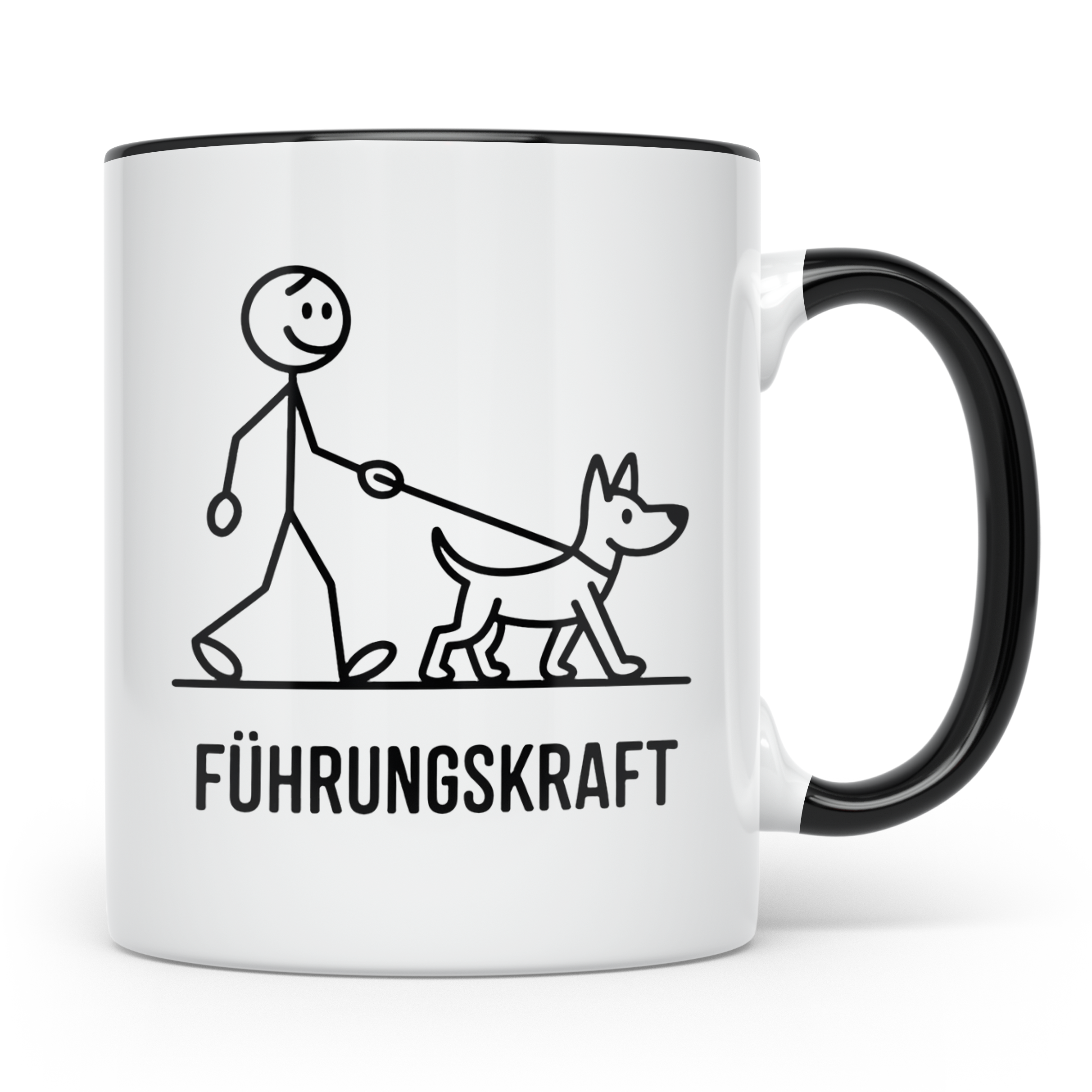 Führungskraft Tasse lustig für Hundebesitzer | Kaffeetasse C – Schwarz [farbe:schwarz]