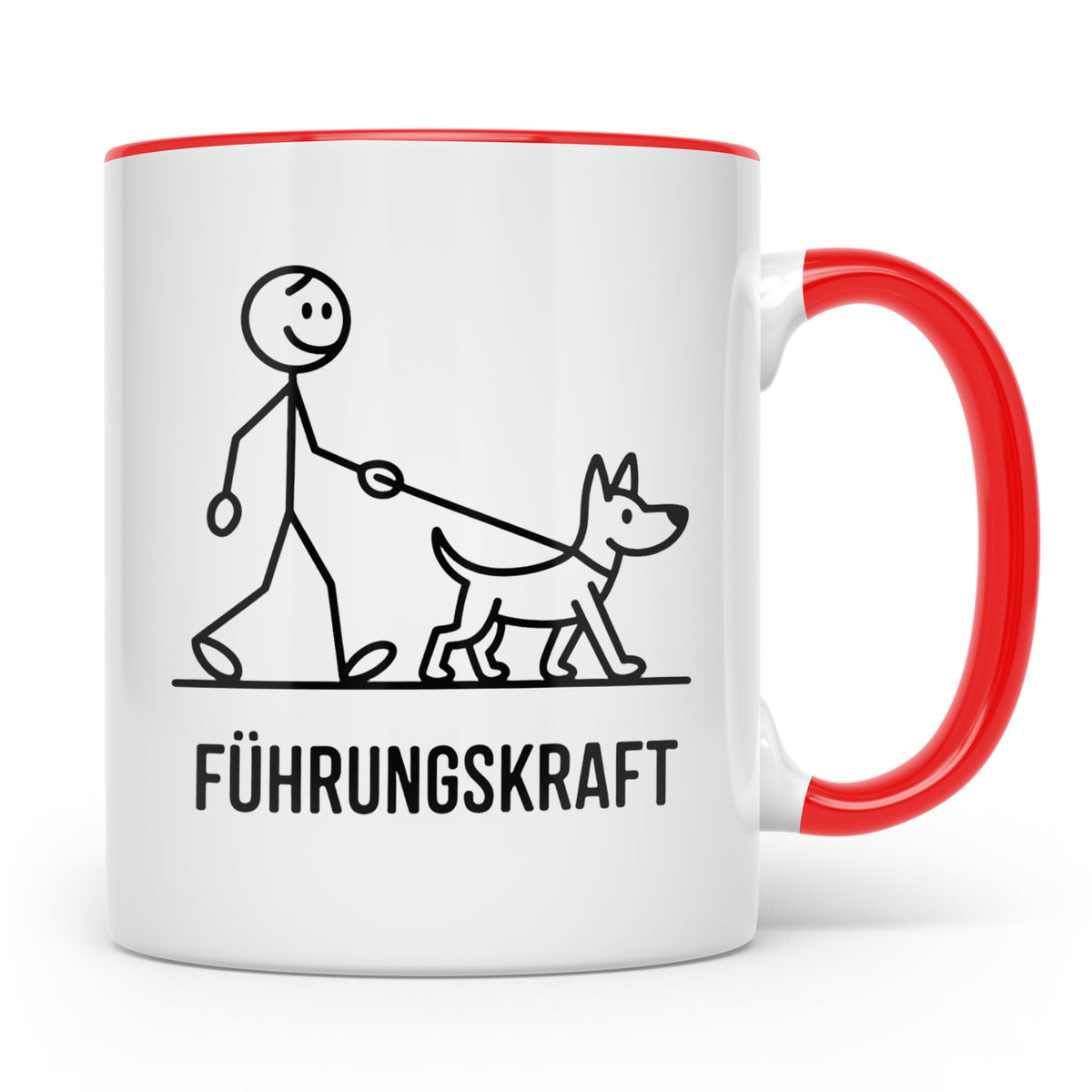 Führungskraft Tasse lustig für Hundebesitzer | Kaffeetasse C – Rot [farbe:rot]