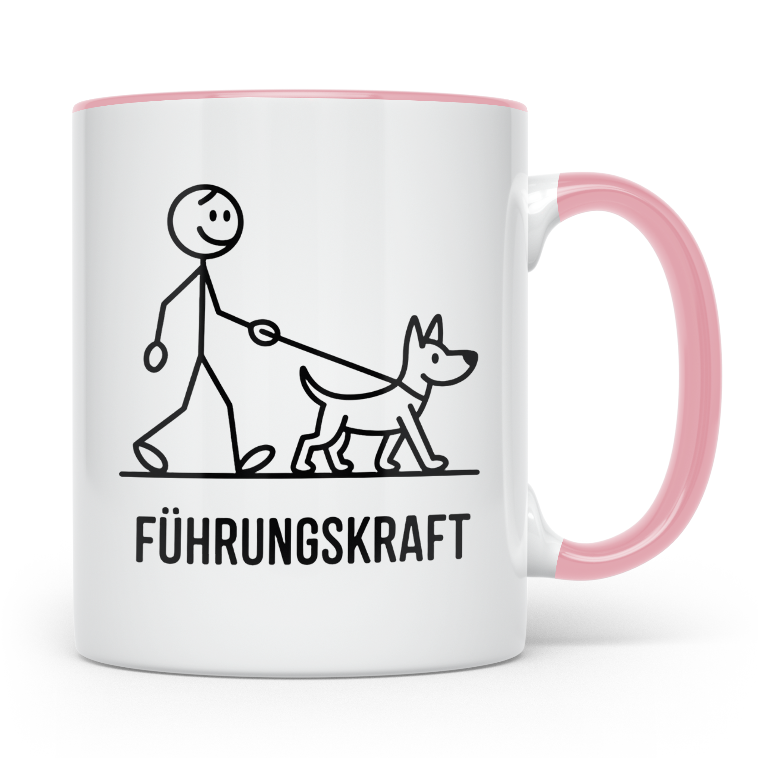 Führungskraft Tasse lustig für Hundebesitzer | Kaffeetasse C – Rosa [farbe:rosa]