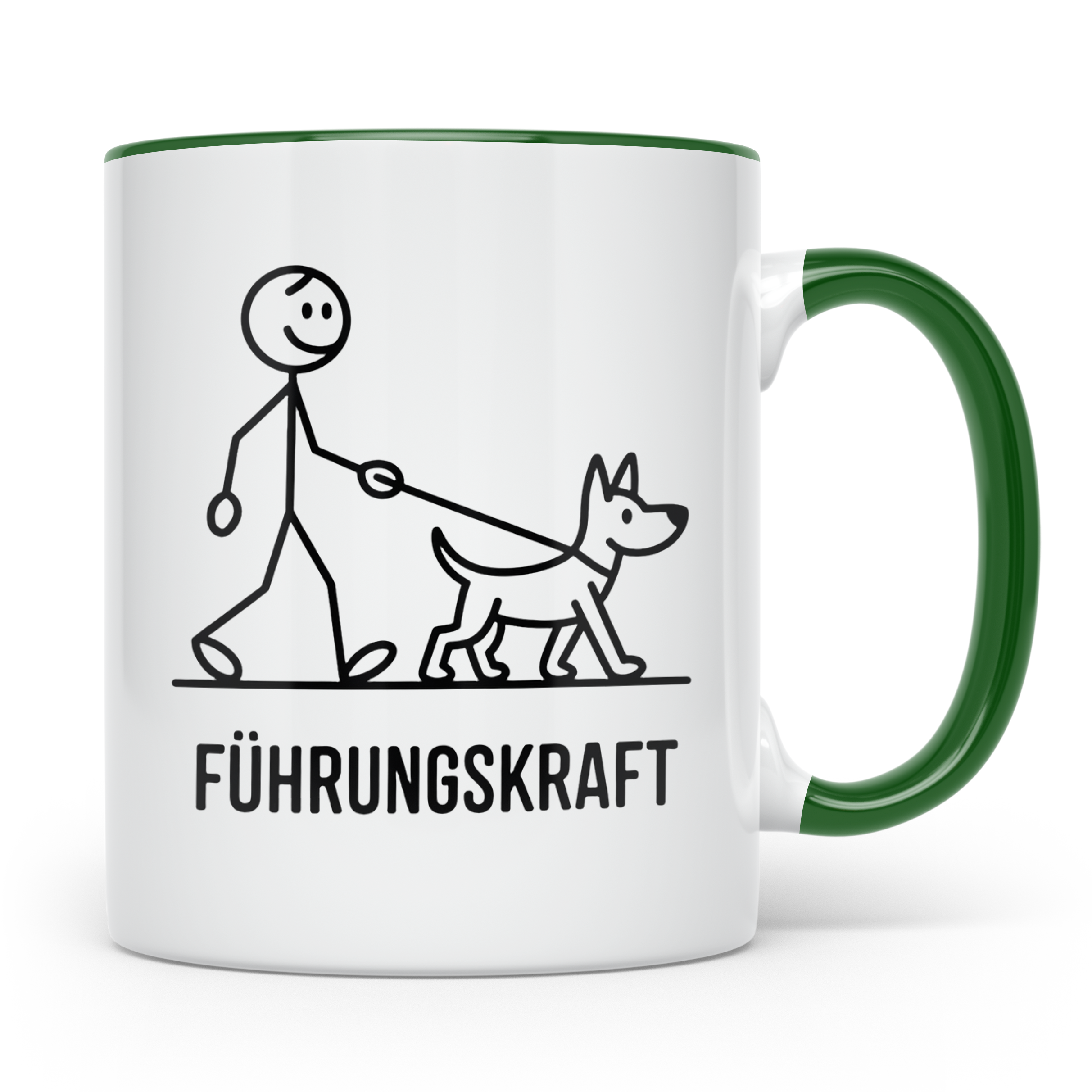 Führungskraft Tasse lustig für Hundebesitzer | Kaffeetasse C – Grün [farbe:grün]
