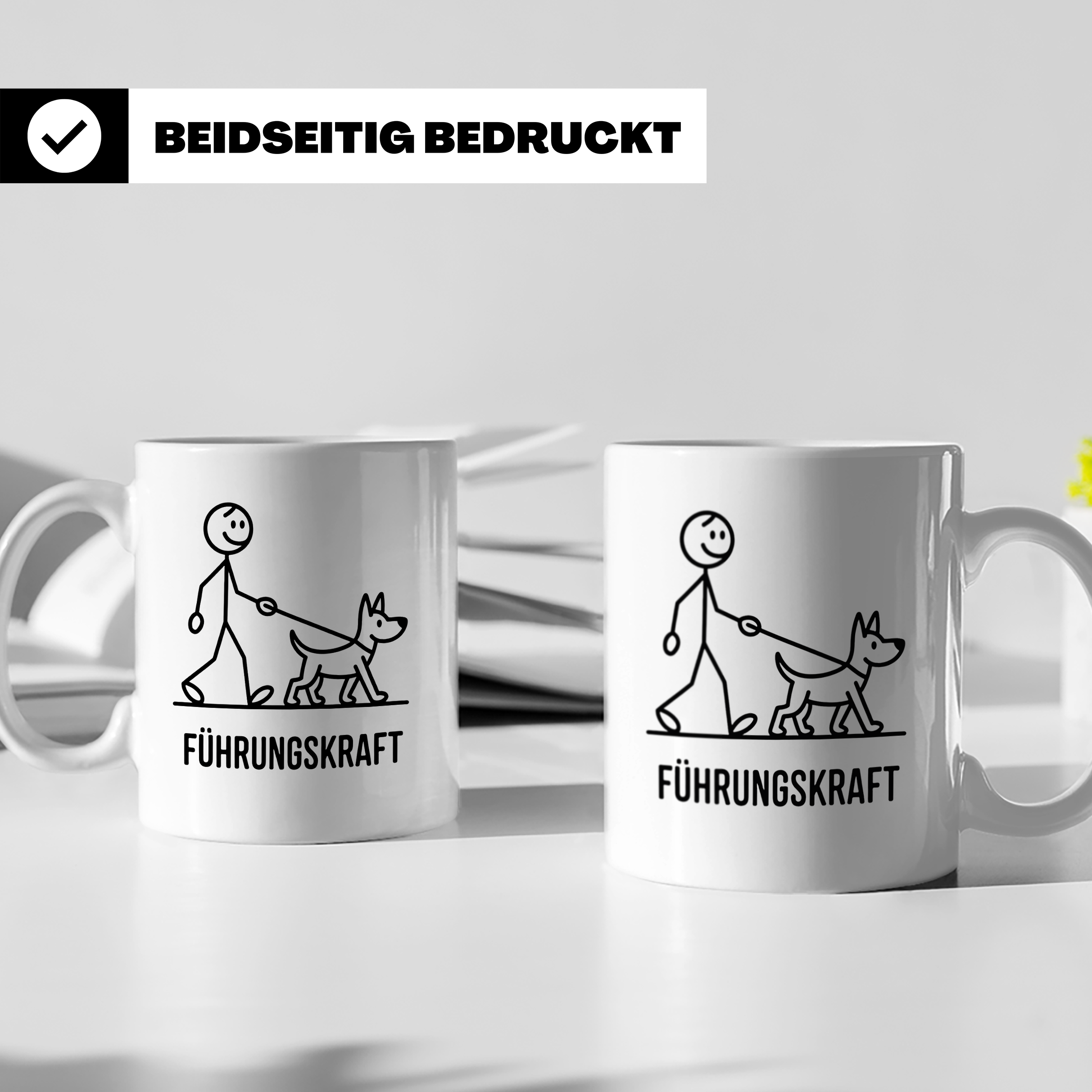 Führungskraft Tasse lustig für Hundebesitzer | Kaffeetasse C – Weiß [farbe:weiß]