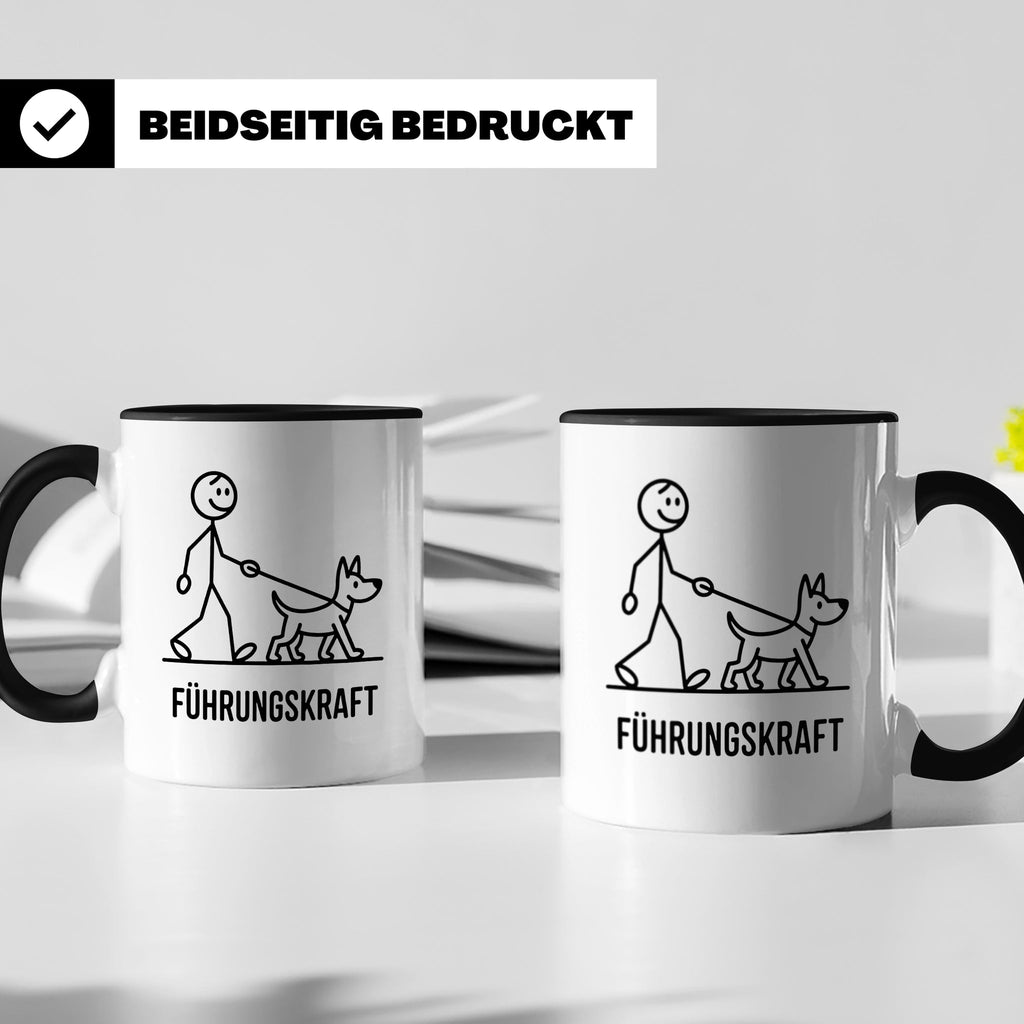 Führungskraft Tasse lustig für Hundebesitzer | Kaffeetasse C – Schwarz [farbe:schwarz]