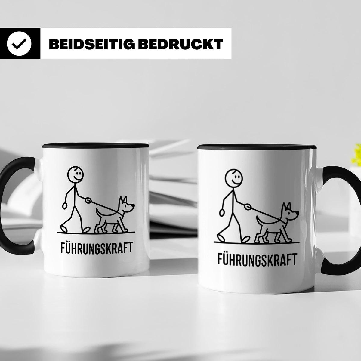 Führungskraft Tasse lustig für Hundebesitzer | Kaffeetasse C – Schwarz [farbe:schwarz]