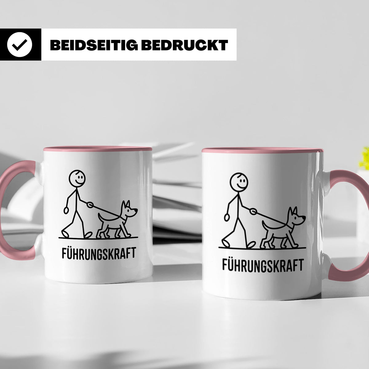 Führungskraft Tasse lustig für Hundebesitzer | Kaffeetasse C – Rosa [farbe:rosa]