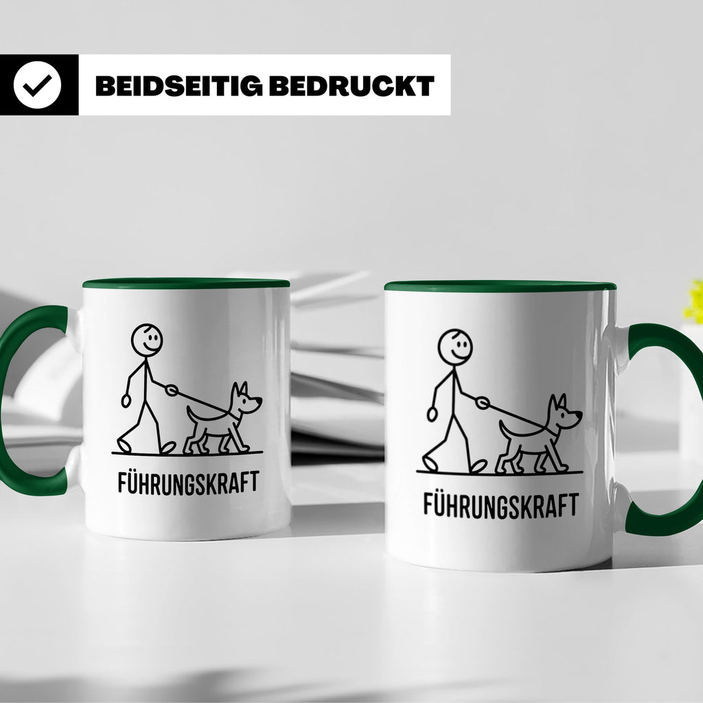 Führungskraft Tasse lustig für Hundebesitzer | Kaffeetasse C – Grün [farbe:grün]