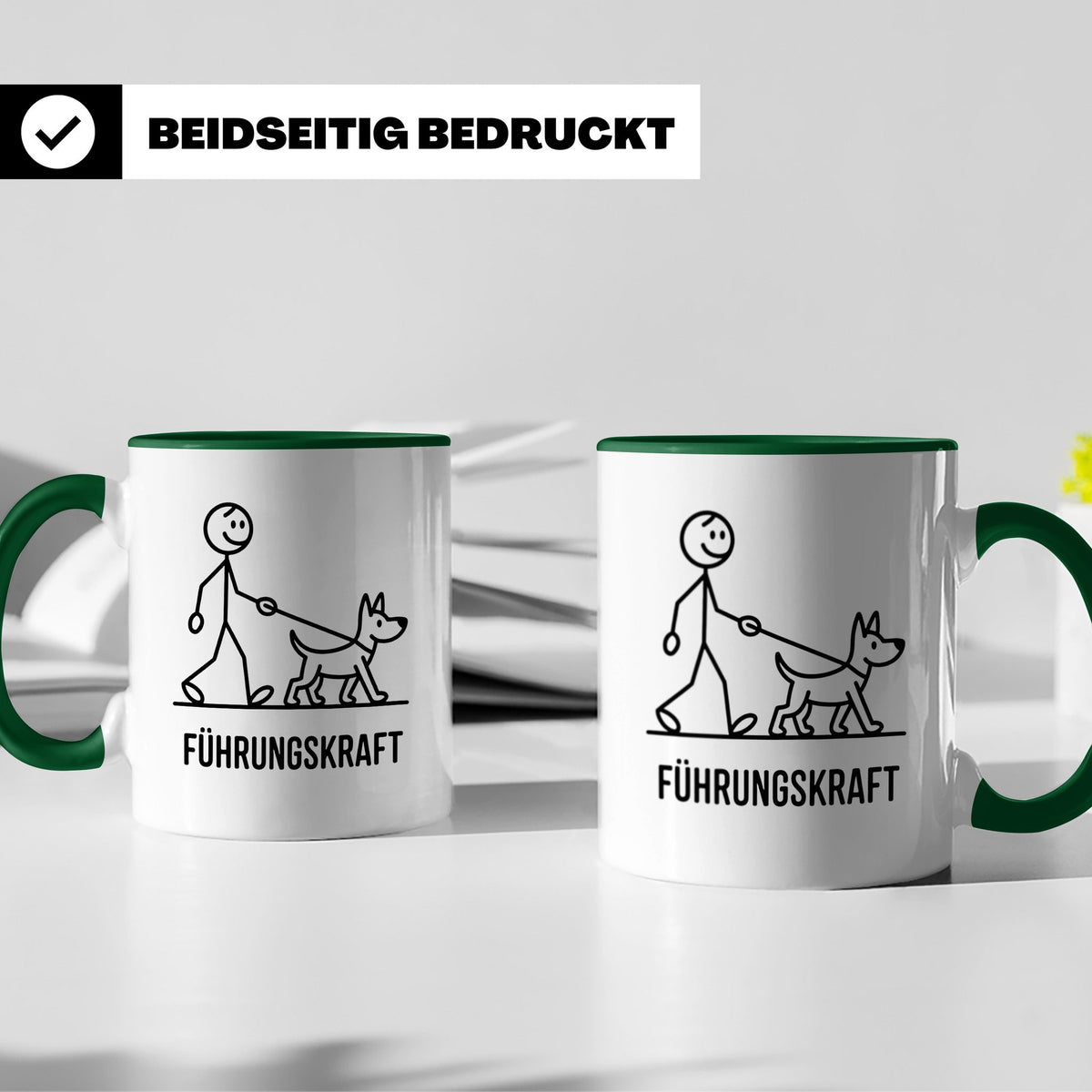 Führungskraft Tasse lustig für Hundebesitzer | Kaffeetasse C – Grün [farbe:grün]