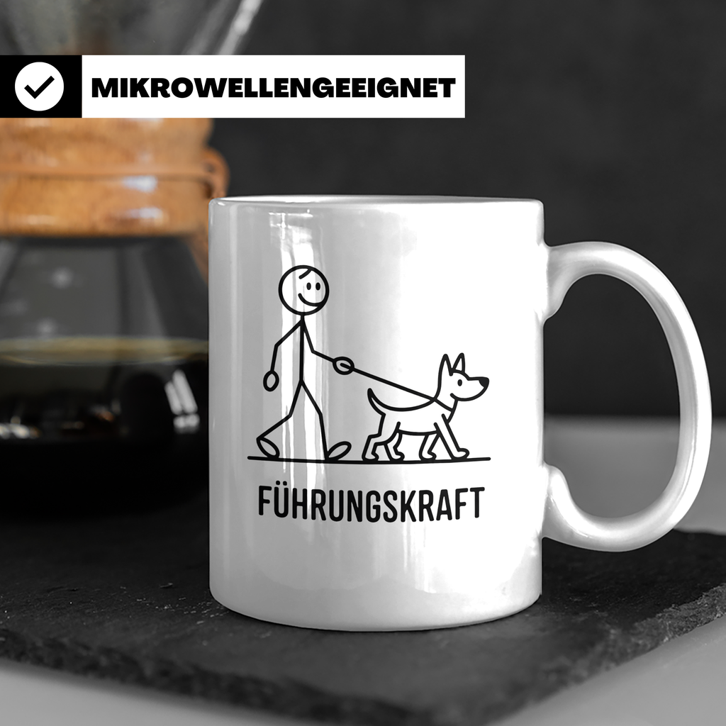 Führungskraft Tasse lustig für Hundebesitzer | Kaffeetasse C – Weiß [farbe:weiß]