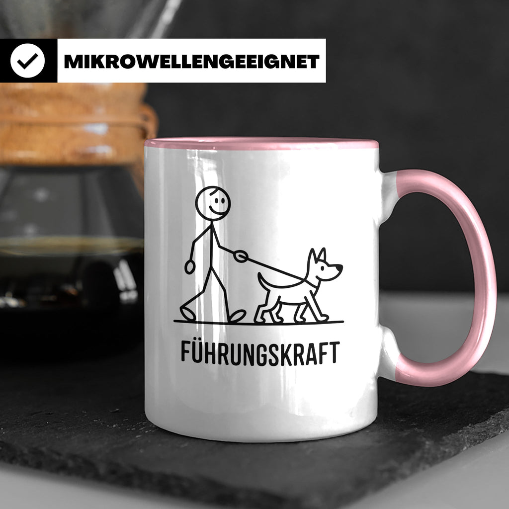 Führungskraft Tasse lustig für Hundebesitzer | Kaffeetasse C – Rosa [farbe:rosa]