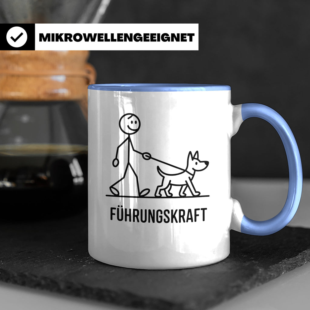 Führungskraft Tasse lustig für Hundebesitzer | Kaffeetasse C – Blau [farbe:blau]