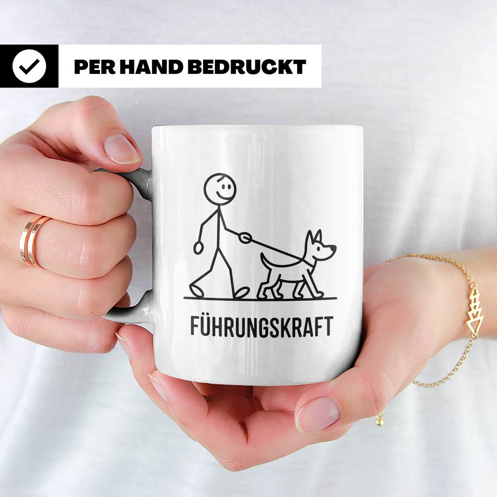 Führungskraft Tasse lustig für Hundebesitzer | Kaffeetasse C – Weiß [farbe:weiß]