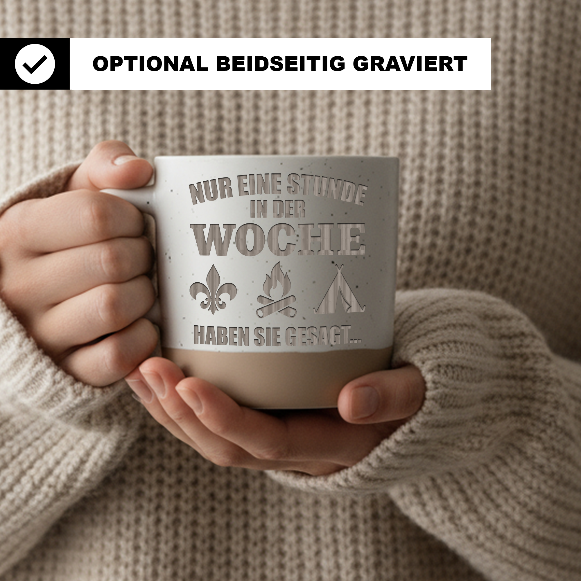 Pfadfinder Tasse Lustig Nur eine Stunde in der Woche Geschenk Pfadfind – Bild 2