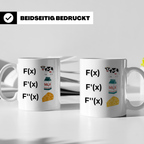 Ableitung Tasse F(x) Kuh, F'(x) Milch, F''(x) Käse, lustiger – Weiß [farbe:weiß]