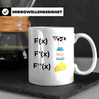 Ableitung Tasse F(x) Kuh, F'(x) Milch, F''(x) Käse, lustiger – Weiß [farbe:weiß]