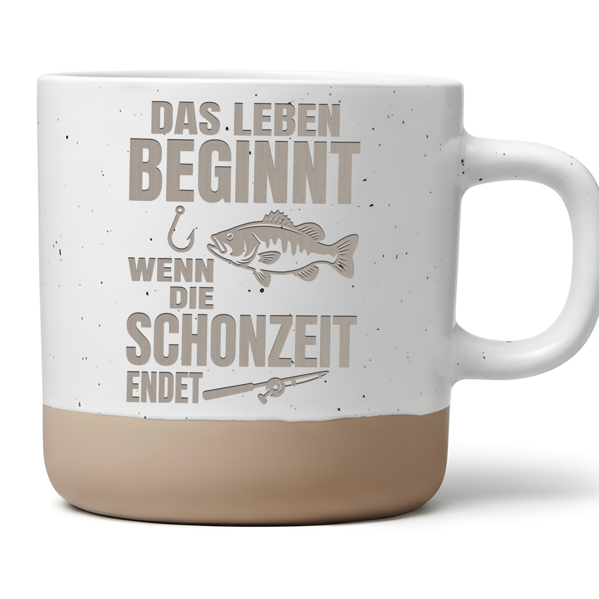 Angler Tasse Lustig Das Leben beginnt wenn die Schonzeit endet Geschen – Bild 1