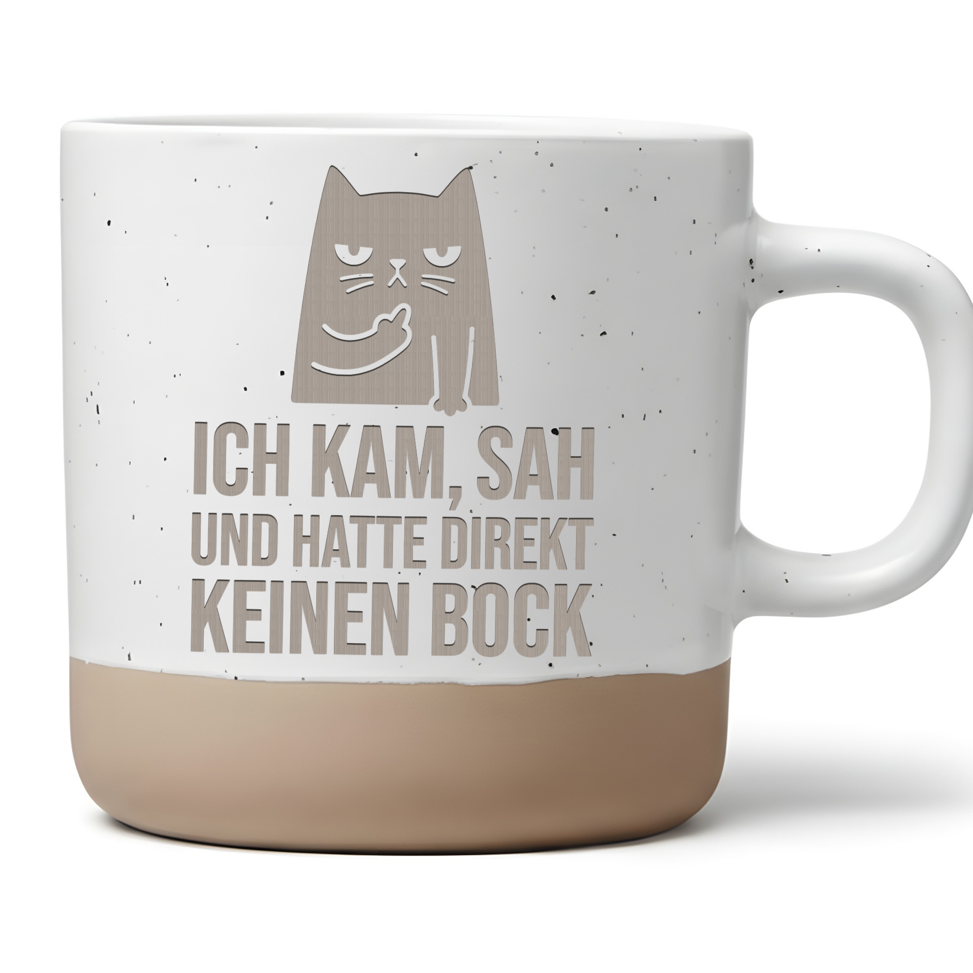 Lustige Katzen Tasse Ich kam sah hatte direkt keinen Bock Geschenk Kat – Bild 1