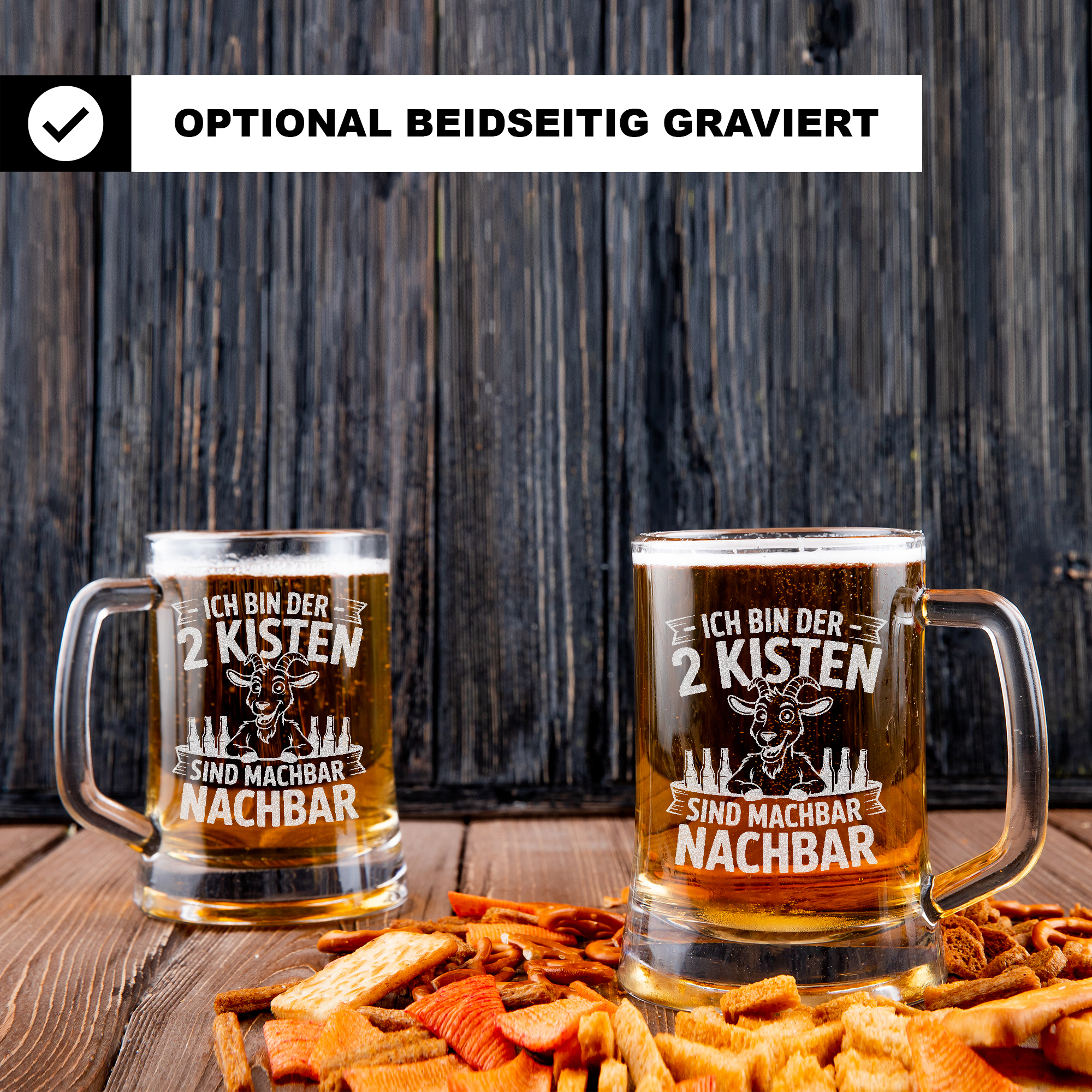 Lustiger Bier Spruch Geschenk Nachbar Humor Männer Ziegen Motiv Spaß Biertrinker Geschenkidee