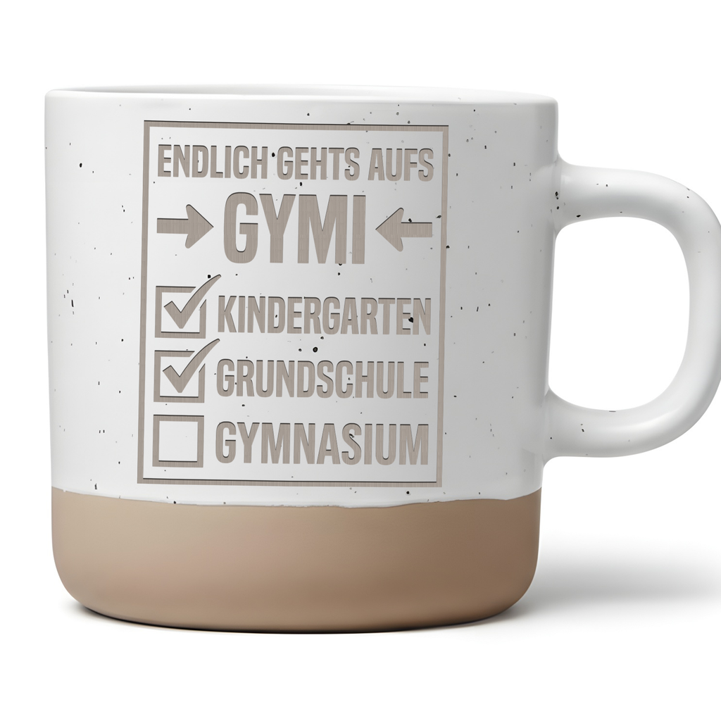 Gymnasium Tasse Endlich gehts aufs Gymi Geschenk Schulwechsel 5 Klasse – Bild 1