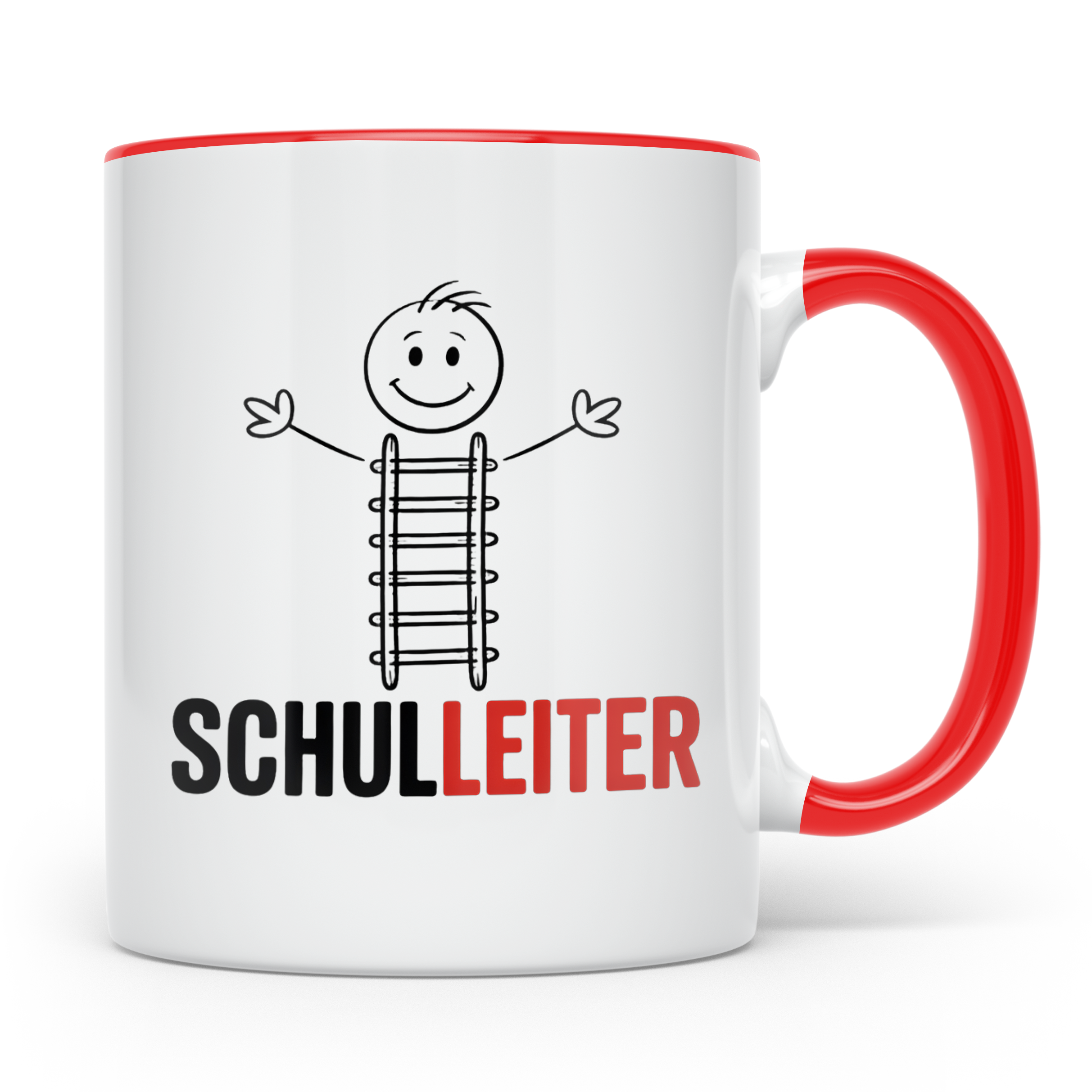 Schulleiter Tasse mit Leiter Wortspiel Kaffeebecher für Rekt – Rot [farbe:rot]