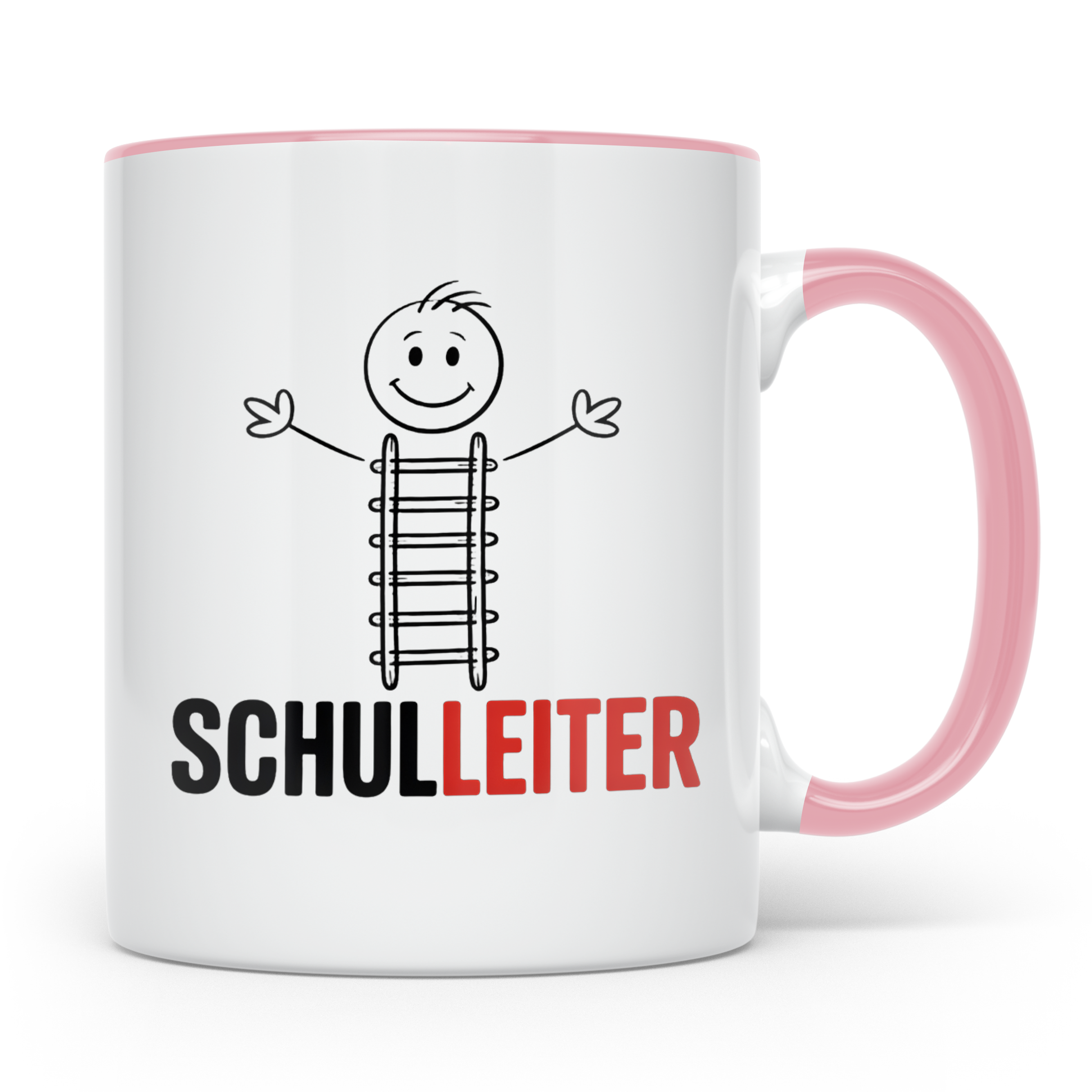 Schulleiter Tasse mit Leiter Wortspiel Kaffeebecher für Rekt – Rosa [farbe:rosa]