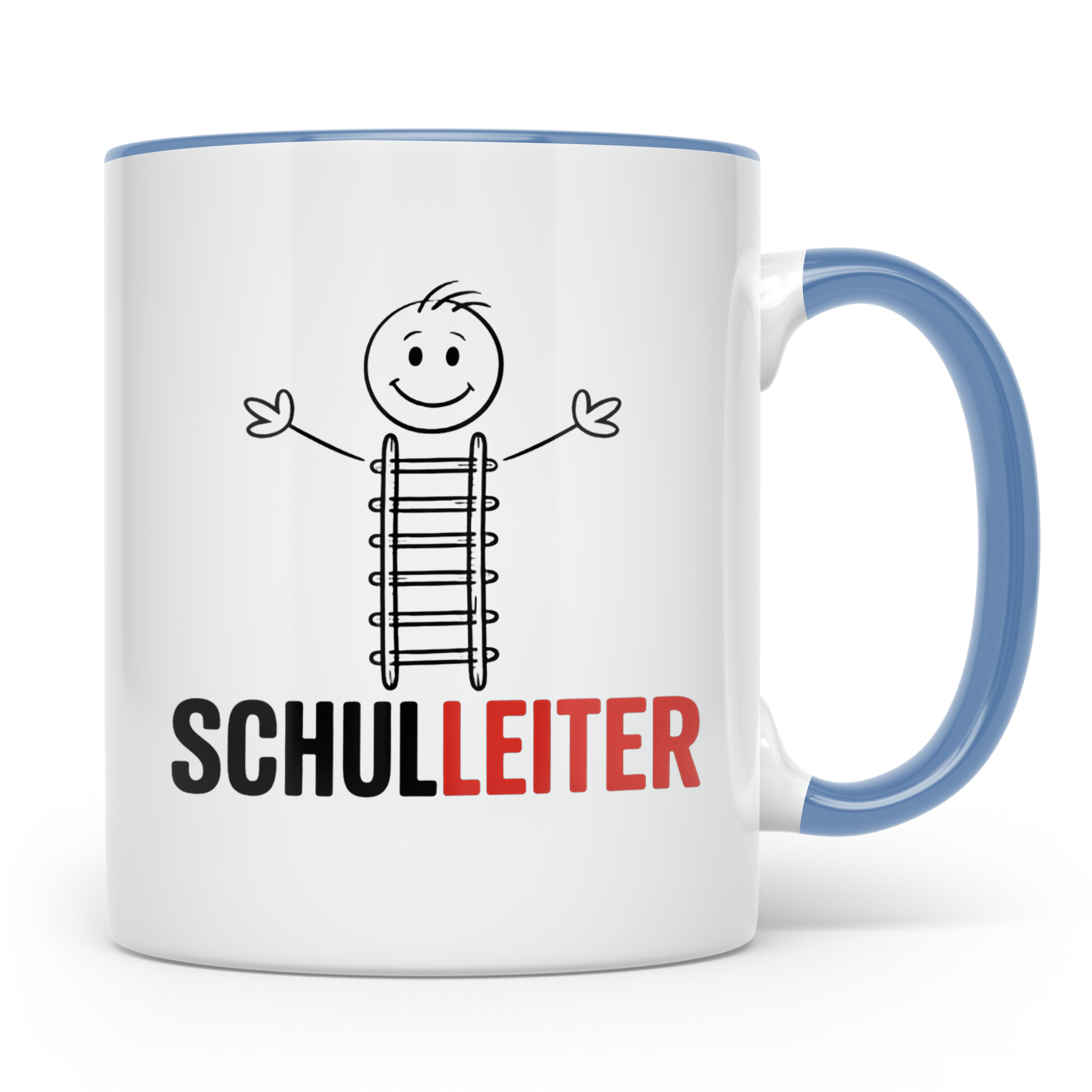 Schulleiter Tasse mit Leiter Wortspiel Kaffeebecher für Rekt – Blau [farbe:blau]