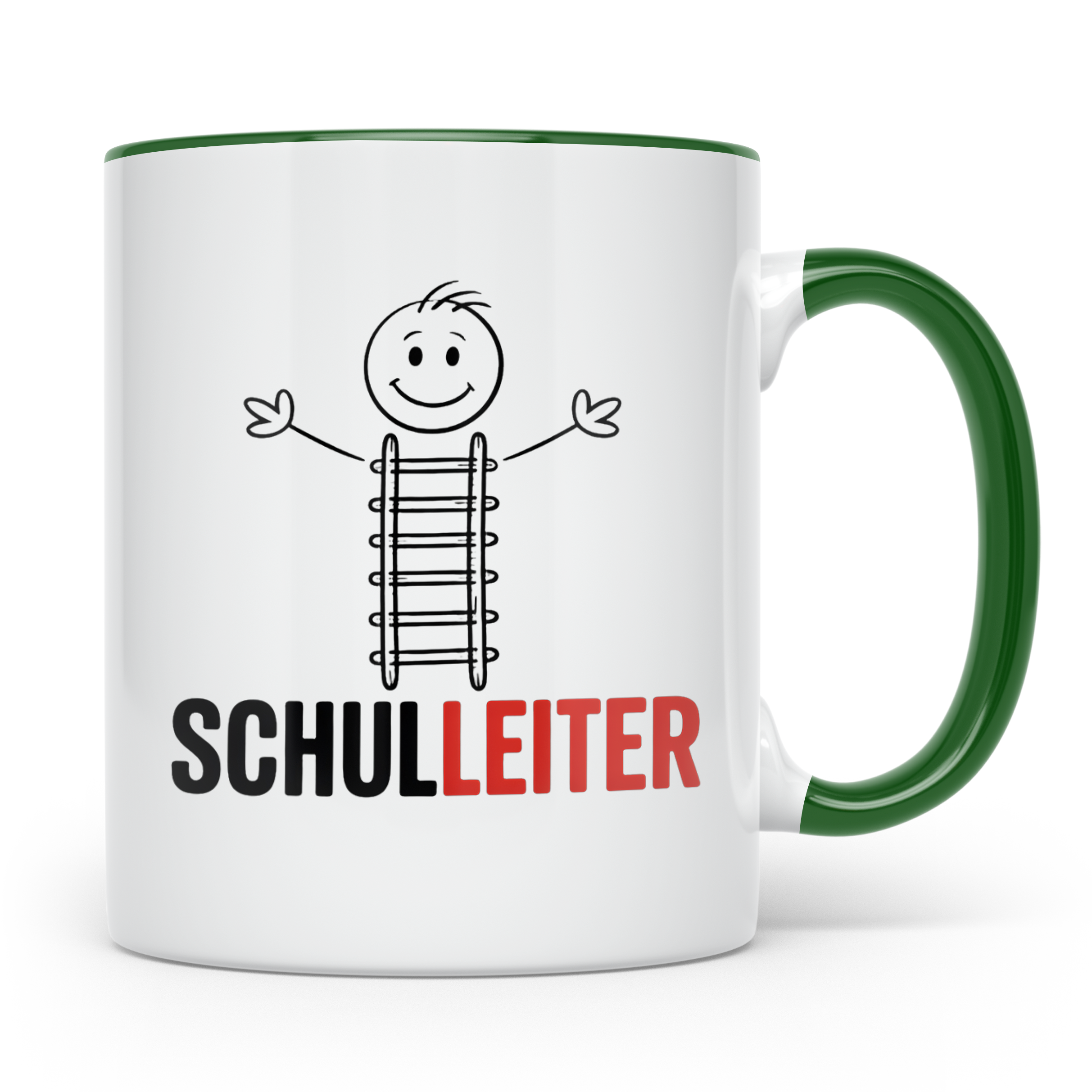 Schulleiter Tasse mit Leiter Wortspiel Kaffeebecher für Rekt – Grün [farbe:grün]
