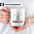 Schulleiter Tasse mit Leiter Wortspiel Kaffeebecher für Rekt – Weiß [farbe:weiß]