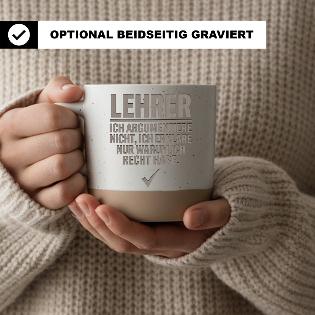 Lehrer Tasse Lustig Ich argumentiere nicht erkläre warum ich Recht hab – Bild 2