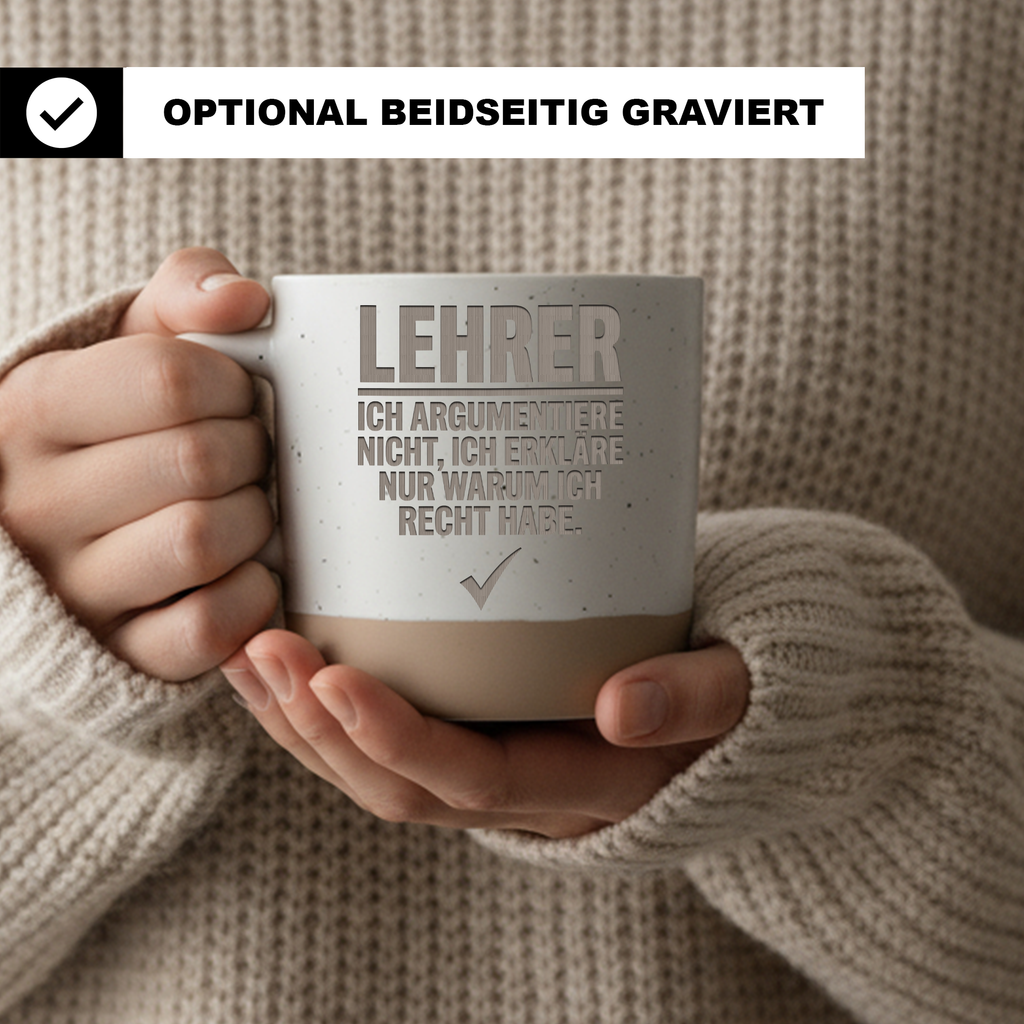 Lehrer Tasse Lustig Ich argumentiere nicht erkläre warum ich Recht hab – Bild 2
