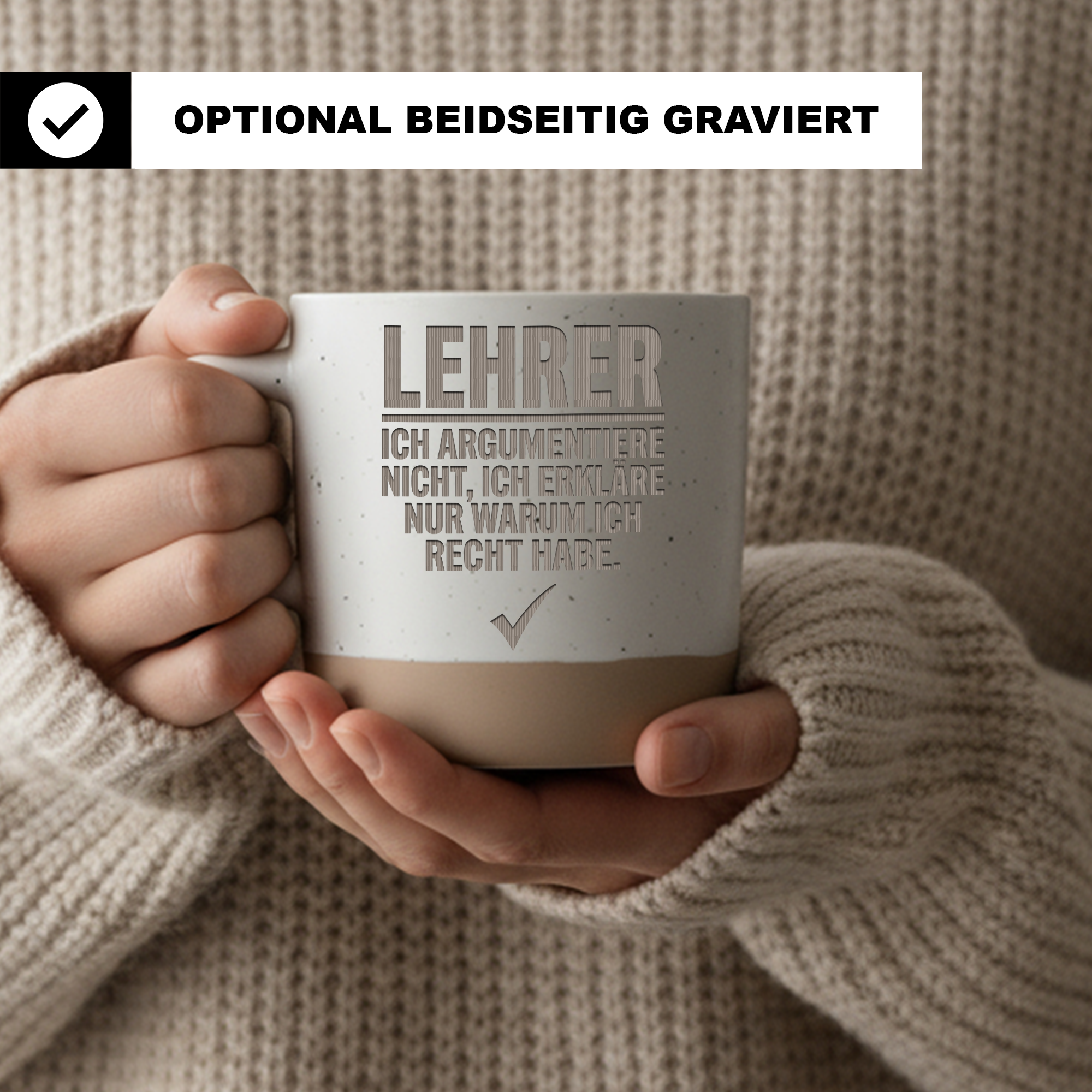 Lehrer Tasse Lustig Ich argumentiere nicht erkläre warum ich Recht hab – Bild 2