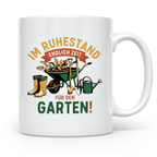 Ruhestand Tasse Gärtner | Geschenk für Rentner & Pensionär | – Weiß [farbe:weiß]