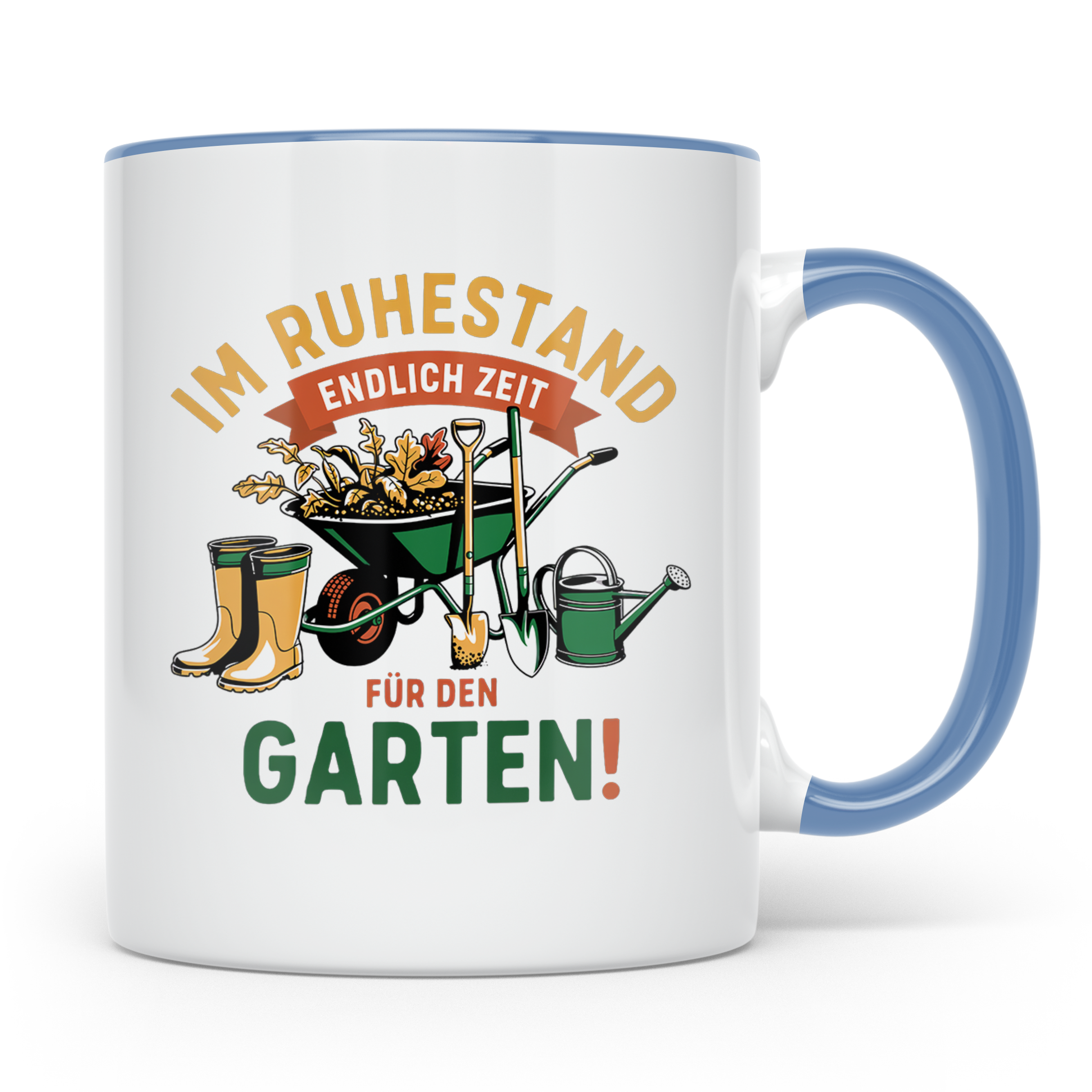 Ruhestand Tasse Gärtner | Geschenk für Rentner & Pensionär | – Blau [farbe:blau]