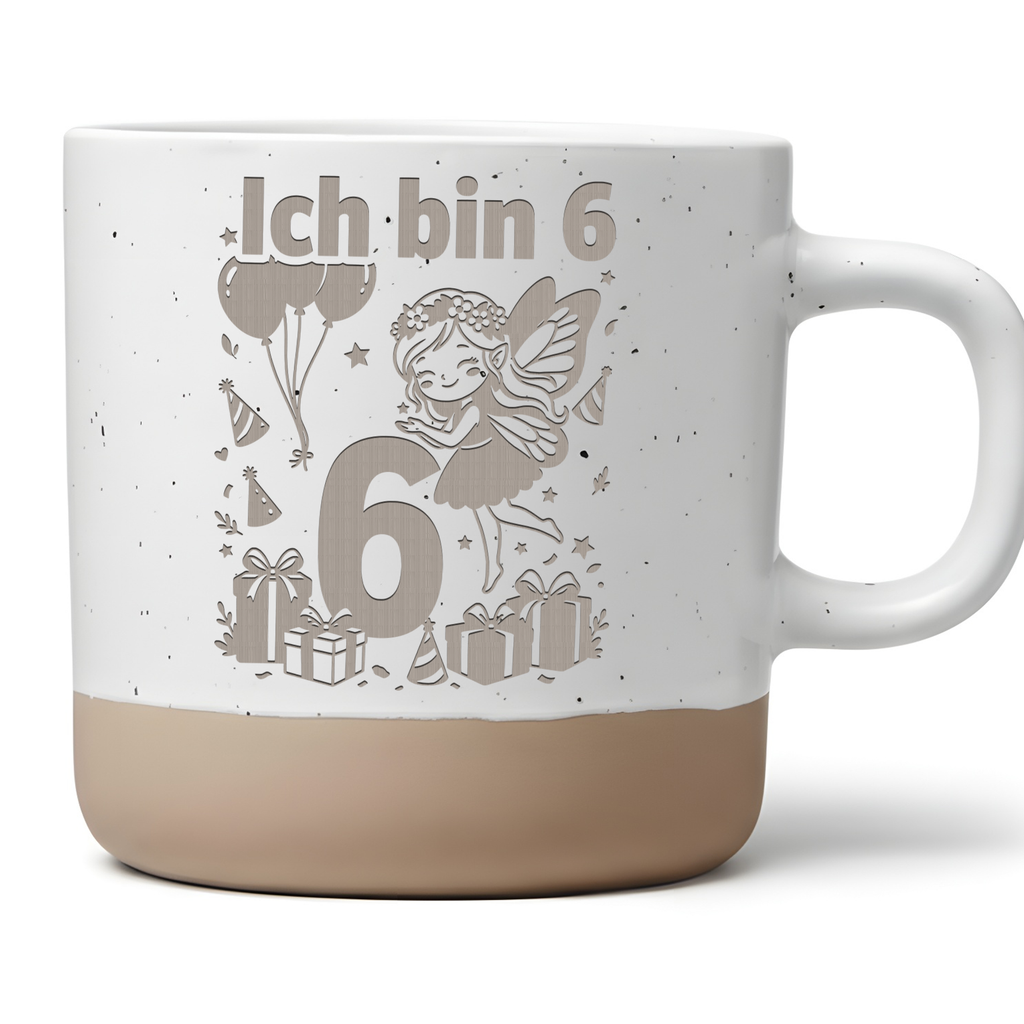 Tasse 6. Geburtstag Mädchen, Ich bin 6 Fee Becher, Geburtstagsgeschenk – Bild 1