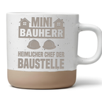 Tasse Mini Bauherr, Geschenk Hausbau Becher, Heimlicher Chef der Baust – Bild 1