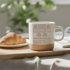 Tasse Mini Bauherr, Geschenk Hausbau Becher, Heimlicher Chef der Baust – Bild 4