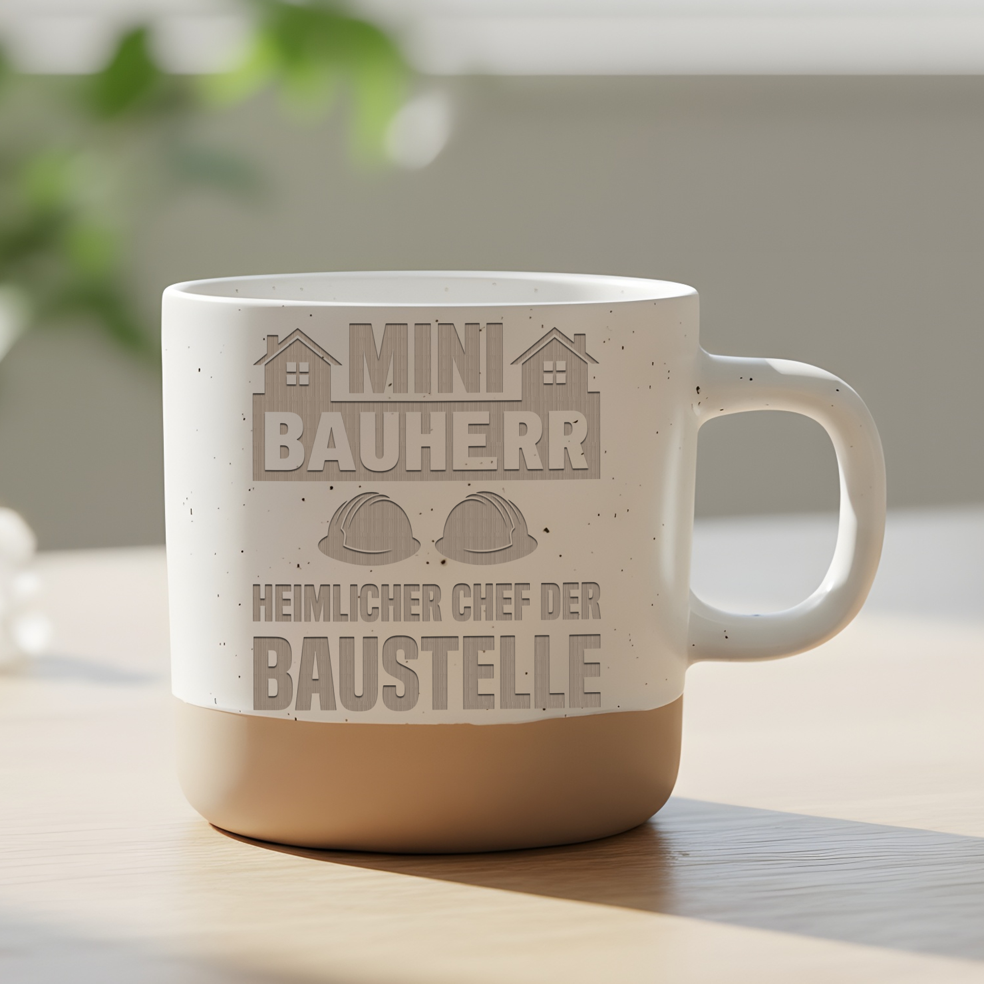 Tasse Mini Bauherr, Geschenk Hausbau Becher, Heimlicher Chef der Baust – Bild 6