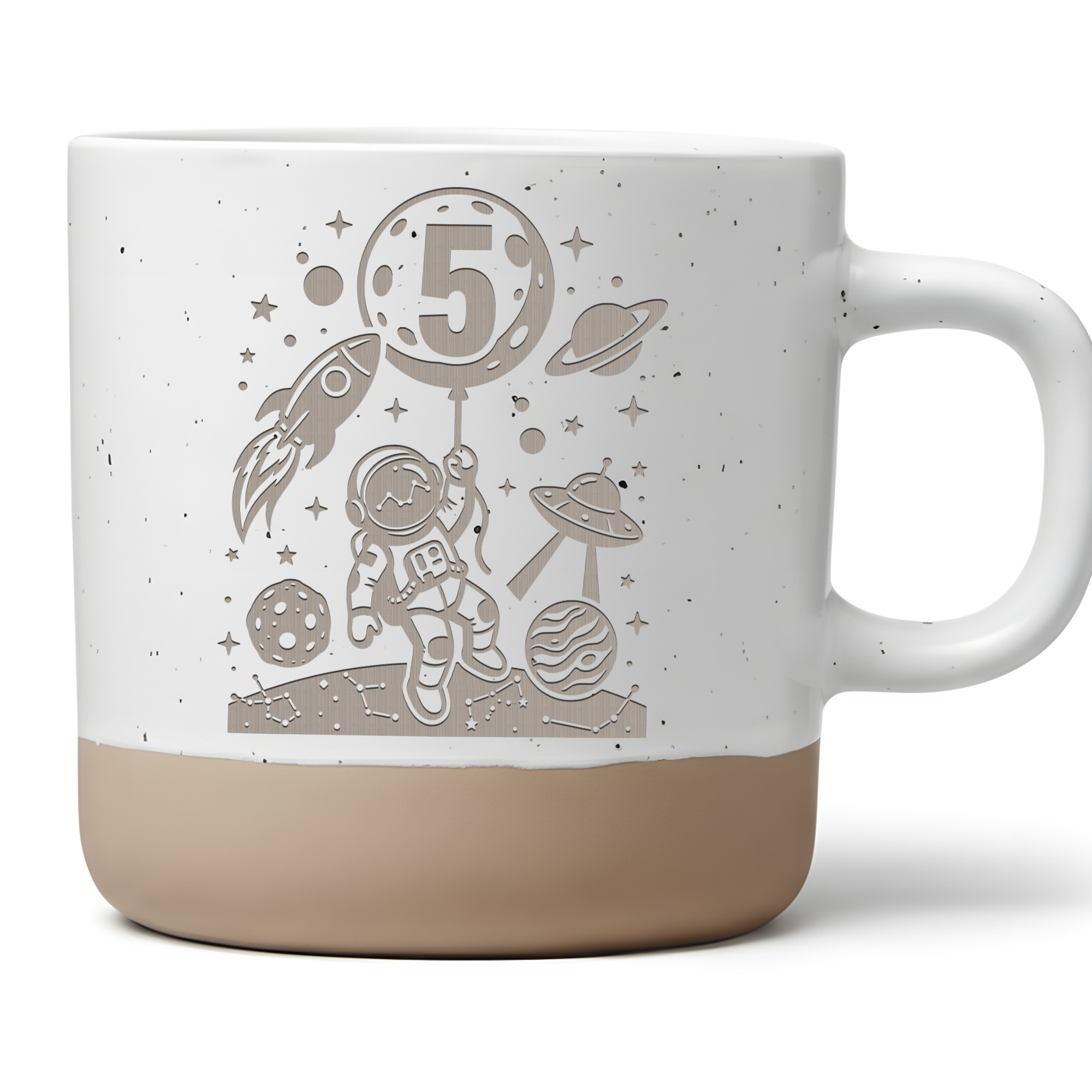 Tasse 5. Geburtstag Weltraum, Astronaut Becher Kind 5 Jahre, Geschenkt – Bild 1
