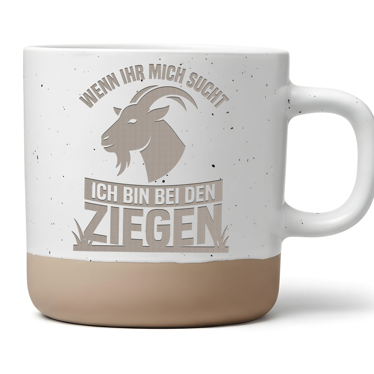 Tasse Ziegen Geschenk, Wenn ihr mich sucht ich bin bei den Ziegen Bech – Bild 1